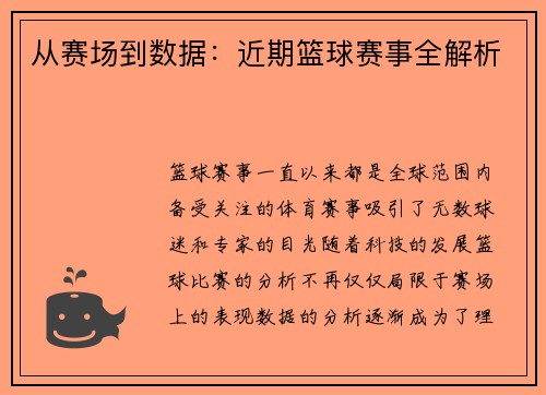 从赛场到数据：近期篮球赛事全解析